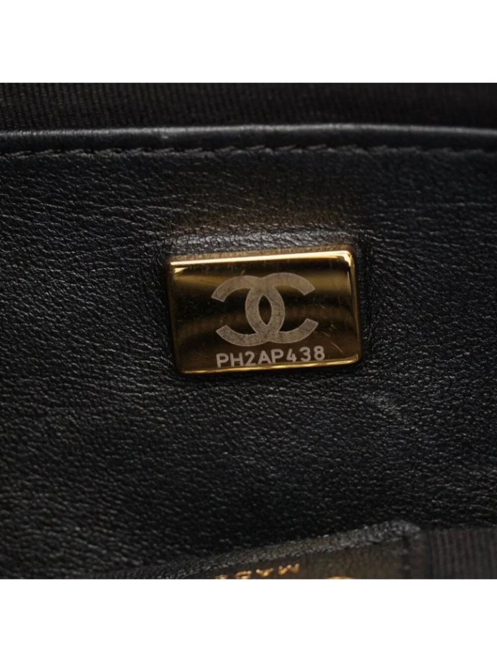 Chanel Shoulder Bag Quilted Black Lambskin Chain